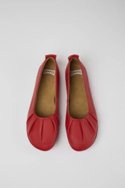 Right Red Leather Ballerinas For Women -MK store K201364 009 CF