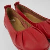 Right Red Leather Ballerinas For Women -MK store K201364 009 DF