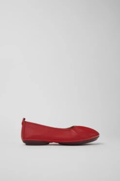 Right Red Leather Ballerinas For Women -MK store K201364 009 LF