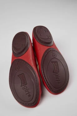 Right Red Leather Ballerinas For Women -MK store K201364 009 SF