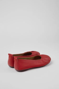 Right Red Leather Ballerinas For Women -MK store K201364 009 TF