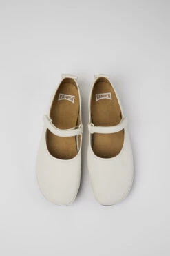 Right White Leather Ballerinas For Women -MK store K201365 011 CF