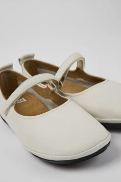 Right White Leather Ballerinas For Women