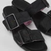 Casi Myra Black Recycled PET Sandals For Women 1 Casi Myra Black Recycled PET Sandals For Women -MK store K201372 001 DF