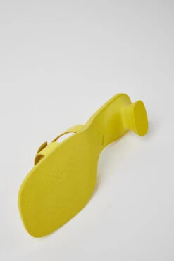 Dina Yellow Leather Sandals For Women -MK store K201374 003 SF