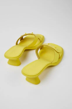 Dina Yellow Leather Sandals For Women -MK store K201374 003 TF