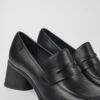 Kiara Black Leather Heels -MK store K201417 001 DF
