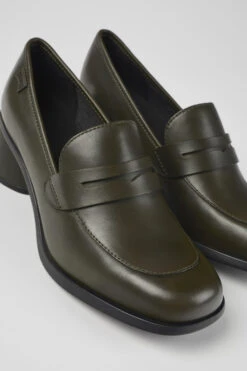 Kiara Green Leather Heels