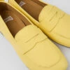 Right Yellow Leather Shoes For Women -MK store K201421 006 DF