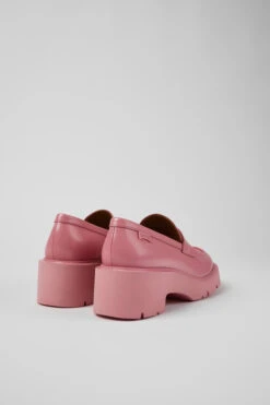 Milah Pink Leather Loafers For Women -MK store K201425 012 TF