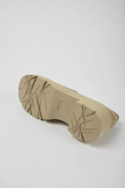 Milah Beige Leather Loafers For Women -MK store K201425 013 SF