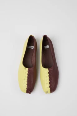 Twins Yellow And Burgundy Ballerina Flats For Women -MK store K201430 001 CF