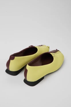 Twins Yellow And Burgundy Ballerina Flats For Women -MK store K201430 001 TF