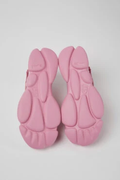 Karst Pink Leather And Textile Sneakers For Women -MK store K201439 007 SF