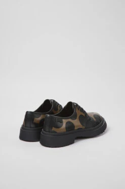 Twins Black And Brown Leather Shoes For Women -MK store K201459 007 TF