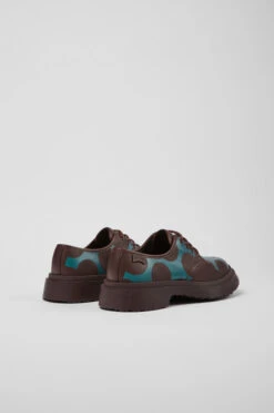 Twins Burgundy And Blue Leather Shoes For Women -MK store K201459 008 TF