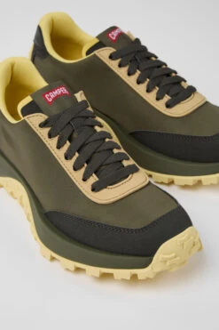 Drift Trail Green Textile And Nubuck Sneakers For Women
