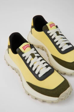 Drift Trail Yellow Textile And Nubuck Sneakers For Women