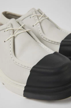 Junction White Non-dyed Leather Shoes For Women