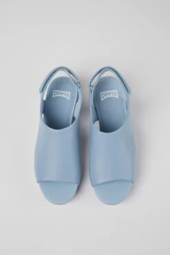 Balloon Light Blue Leather Sandals For Women -MK store K201481 005 CF