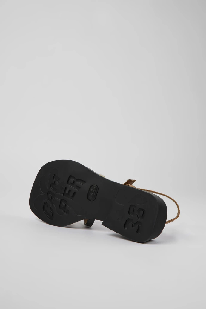 Twins Black And Brown Leather Sandals For Women 7 Twins Black And Brown Leather Sandals For Women - Image 5