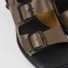 Dina Brown Leather Sandals For Women -MK store K201491 003 DF