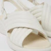 Spiro White Leather Sandals For Women 2 Spiro White Leather Sandals For Women -MK store K201494 003 DF