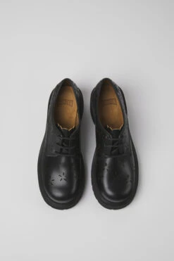 Milah Black Leather Shoes For Women -MK store K201505 001 CF