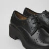 Milah Black Leather Shoes For Women