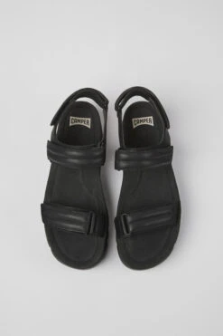 Oruga Up Black Leather Sandals For Women -MK store K201509 005 CF