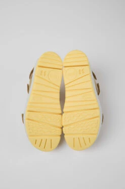 Oruga Up Beige Leather Sandals For Women -MK store K201509 007 SF