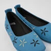 Twins Blue Nubuck Ballerinas For Women -MK store K201513 003 DF
