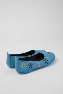 Twins Blue Nubuck Ballerinas For Women -MK store K201513 003 TF