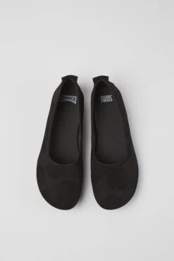 Twins Black Nubuck Ballerinas For Women -MK store K201513 006 CF