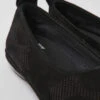 Twins Black Nubuck Ballerinas For Women