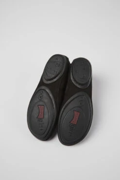 Twins Black Nubuck Ballerinas For Women -MK store K201513 006 SF