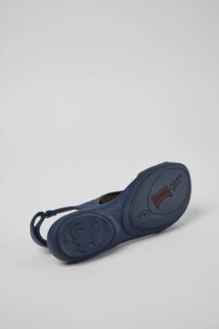 Right Dark Blue Leather Sandals For Women -MK store K201514 004 SF