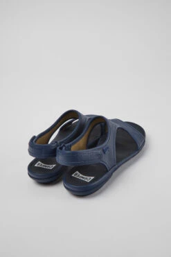 Right Dark Blue Leather Sandals For Women -MK store K201514 004 TF