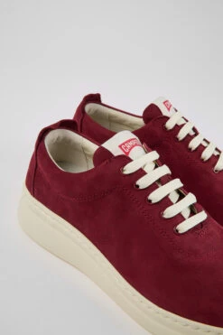 Runner Up Burgundy Nubuck Sneakers For Women