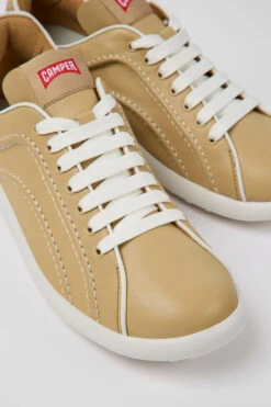 Pelotas XLite Beige Leather Sneakers For Women