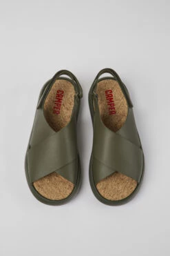 Pelotas Flota Green Leather Sandals For Women -MK store K201534 003 CF