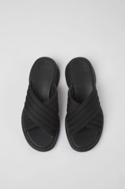 Spiro Black Textile Sandals For Women -MK store K201539 004 CF