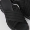 Spiro Black Textile Sandals For Women