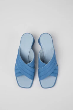 Kiara Blue Textile Sandals For Women -MK store K201540 003 CF