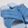 Kiara Blue Textile Sandals For Women