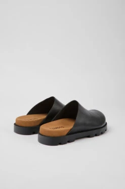 Brutus Sandal Black Leather Clogs For Women -MK store K201545 001 TF