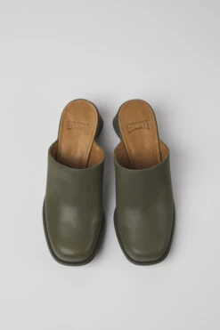 Kiara Green Leather Mules For Women -MK store K201561 002 CF