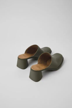Kiara Green Leather Mules For Women -MK store K201561 002 TF