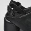 Niki Black Leather Heels For Women -MK store K201570 001 DF