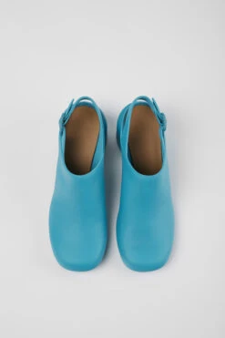 Niki Blue Leather Heels For Women -MK store K201570 002 CF